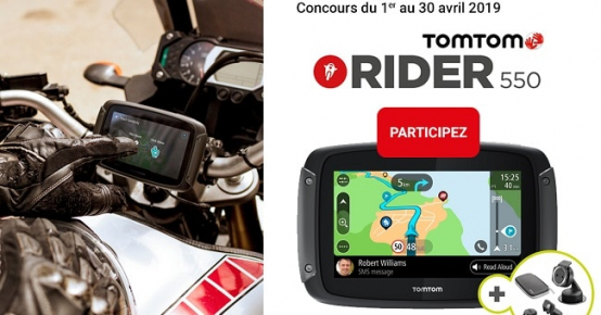 2 appareils GPS pour moto TomTom « Rider 550 Premium »