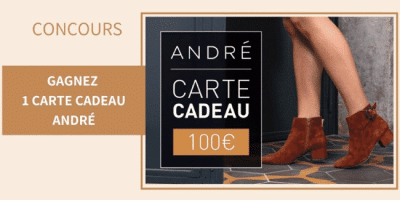 concours 15 cartes cadeaux André 100 euros
