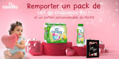 Pack de lait Candia + coffret M&M's offerts (3 gagnants)