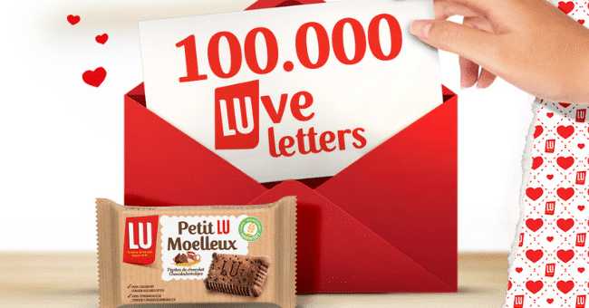 Gratuits : 100.000 cartes de Saint-Valentin avec un biscuit Lu