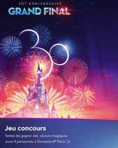 Gagnez un sejour pour 4 a Disneyland Paris