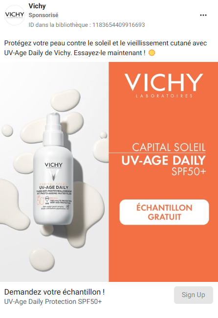 Échantillons GRATUITS de la haute protection solaire Capital Soleil UV-Age Daily SPF50+ de Vichy 2 echantillons gratuits vichy